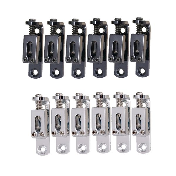 

12pcs individual guitar bridge saddles zinc alloy for 6-string guiatr replacement