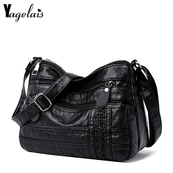 

ladies casual women messenger bags crossbody soft pu leather shoulder bag tassel luxury female handbags sac a main