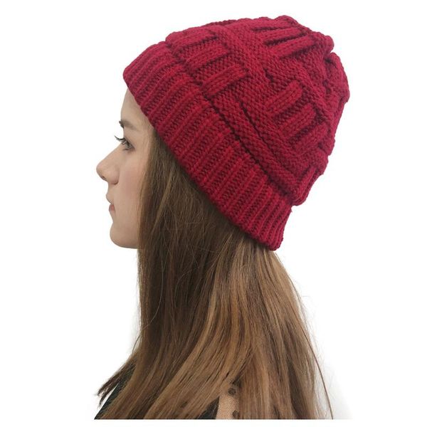 

вязание крючком вязать beanie cap женщины повседневная твердая зимы женщин шляпа женский soft сгущает хеджирование cap громоздкая bonnet ski, Blue;gray