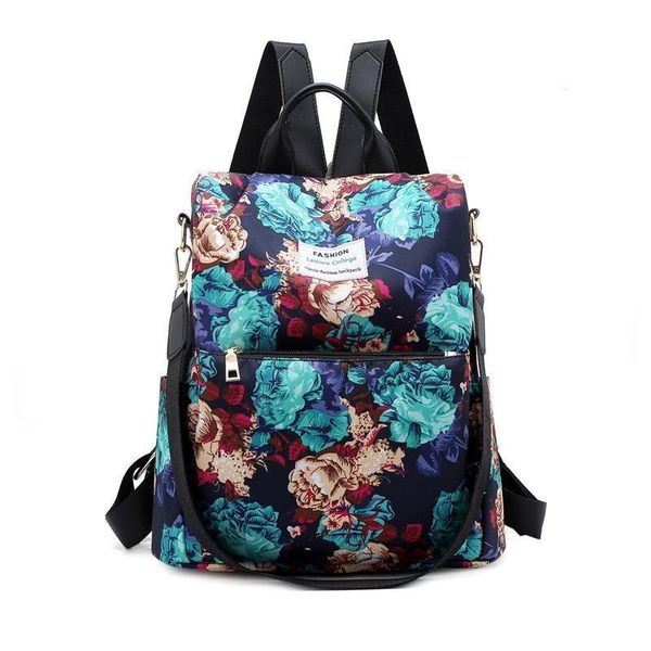 

schoolbag computer backpack waterproof bag multifunctional backpack large capacity rucksack school bags travel rucksack print floral new