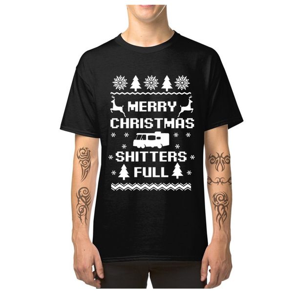 

holiday t-shirts men merry christmas shitters full t shirt casual short sleeve discount o neck cotton tees breaking bad tshirt