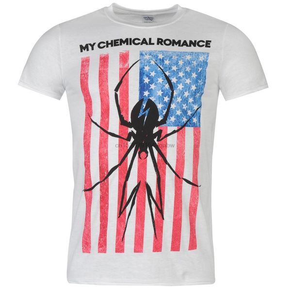 

my chemical romance flag spider t shirt mens white casual wear tee shirt men short sleeve original