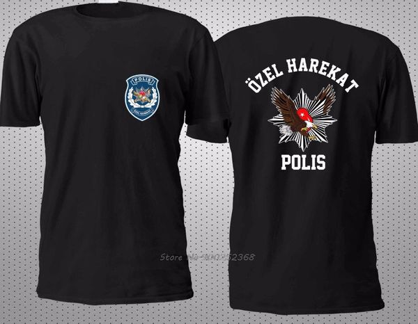 

fashion short sleeve black t shirt youth round collar customized t-shirts new turkey polis ozel harekat special force anti tees
