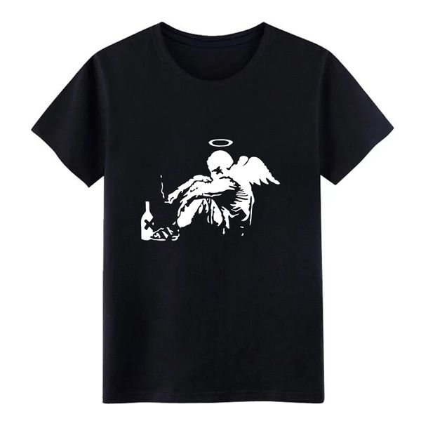 

banksy fallen a ngel t shirt character 100% cotton o neck leisure interesting funny summer outfit shirt