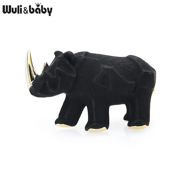 

wuli&baby new enamel cattle brooches wome men 2-color animal party casual brooch pins gifts, Gray