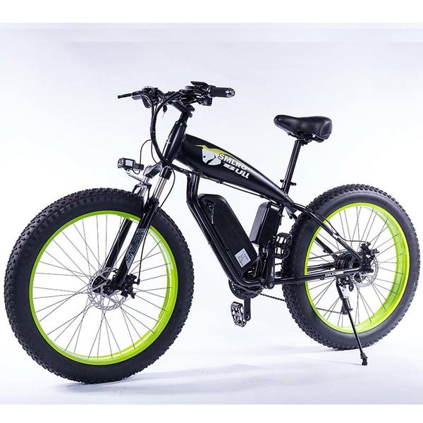 

26inch fat tire 500w electric bike e bike mountain bike electric bicycle with removable 48v 13ah lithium-iion battery, Silver;blue
