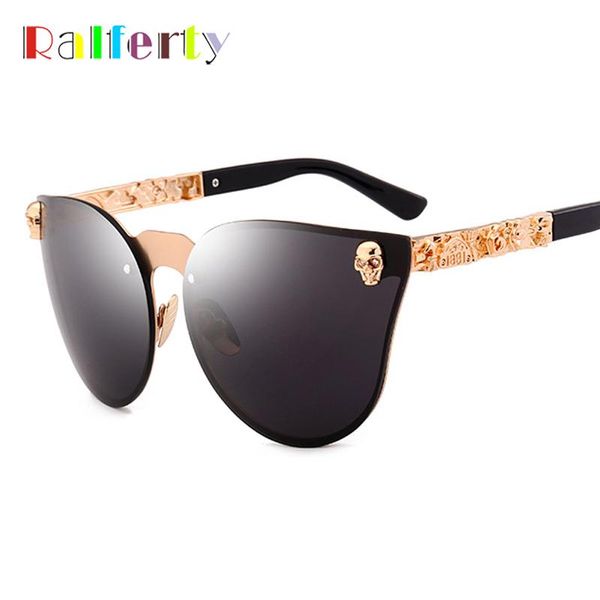 

wholesale vintage skull sunglasses women men black uv400 sun glasses retro steampunk sunglass goggles gothic eyewear metal c6006, White;black