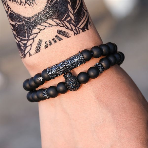 

charm bracelets 2021 cz micro inlay bead bracelet sets trendy handmade classic strand stone beaded for men jewelrypulsera hombre, Golden;silver