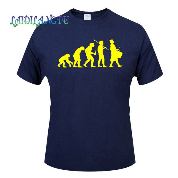 

men clothes 2019 human beings evolution scottish drummer o-collar men's short-sleeved men's t-shirt men's t-shirt wholesale