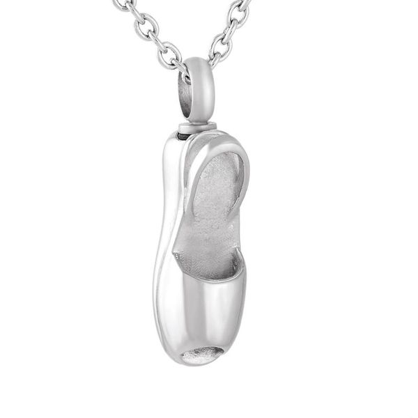 

ijd9800 stainless steel cremation keepsake necklace women's sandals special pendant for ashes memorial souvenir jewelry, Silver