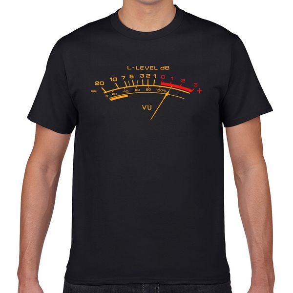 

t shirt men vu meter o-neck vintage geek custom male tshirt xxxl