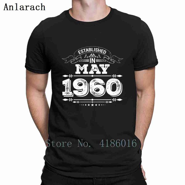 

established in may 1960 sweatshirt t shirt natural o neck famous create spring autumn short sleeve fashion leisure shirt