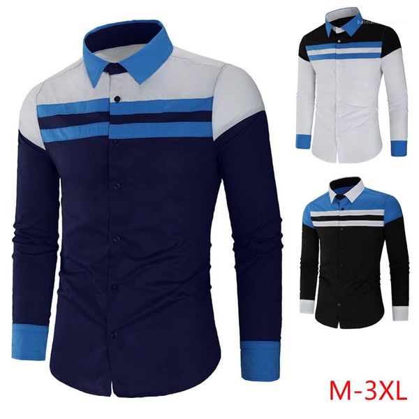 

shirt casual contrast color long sleeve lapel neck shirt fashion autumn mens clothing contrast color mens, White;black