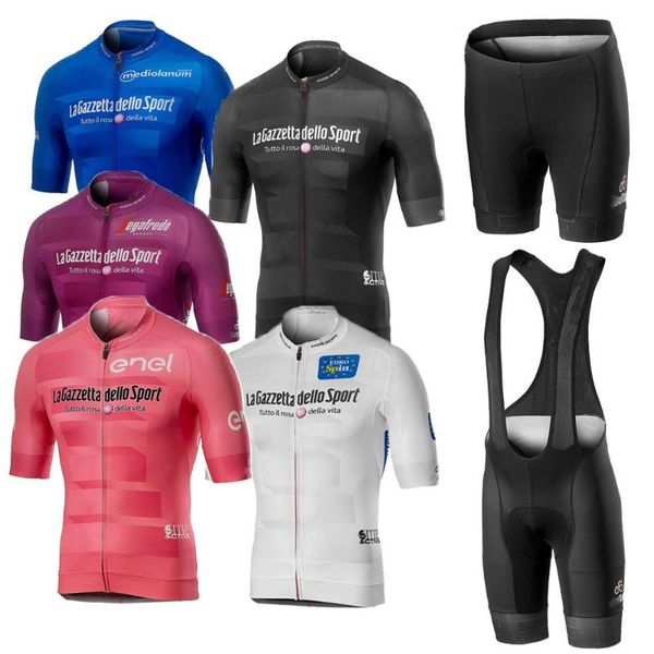 

2020 италия тур велоспорт джерси set для мужчин tour de italia задействуя одежда костюм полный велосипедов летняя шоссейный велосипед шорты, Black;blue