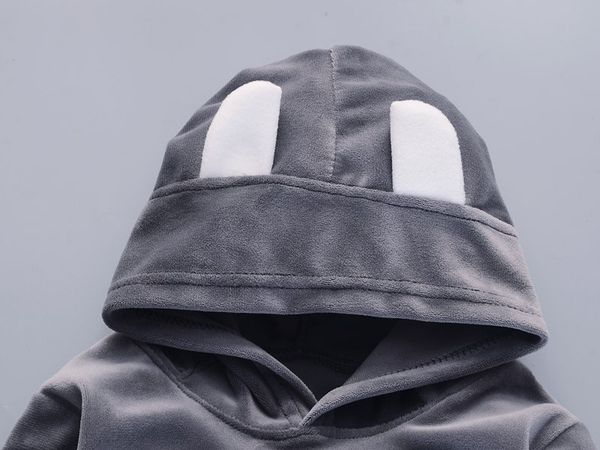 

мода дети мальчики мультфильм одежда одежда для младенцев бархатный толстовки брюки 2pcs / комплекты весна осень малышей хлопка костюмы 2009, White