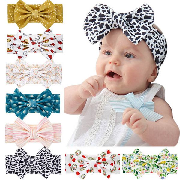 

ins baby headbands floral bows girls headbands newborn headband rainbow love infant headbands kids headband baby girl hair accessories b1639, Slivery;white