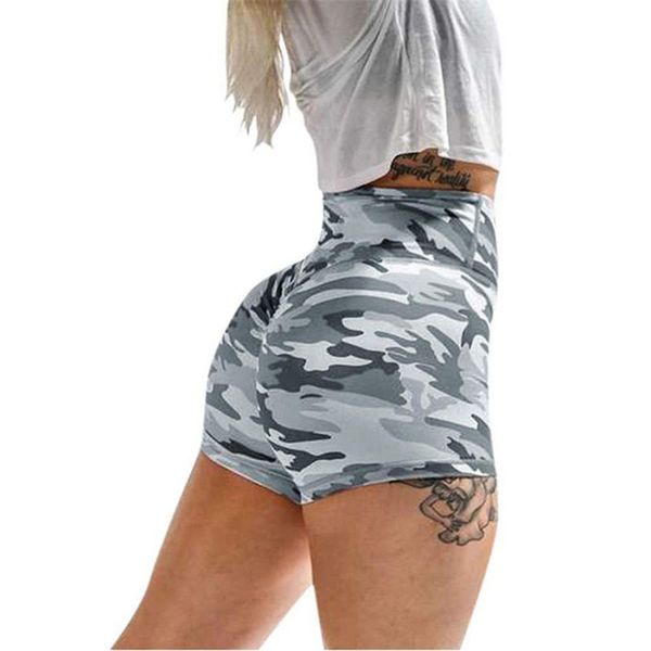 

women high waist camouflage yoga shorts elegant summer slim gym running sport wear workout ladies fitness short streetwear, White;red