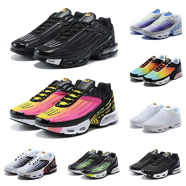 

tn plus 3 running shoes de chaussures triple white black purple nebula usa neon og mens womens trainers sneakers sports drop shipping