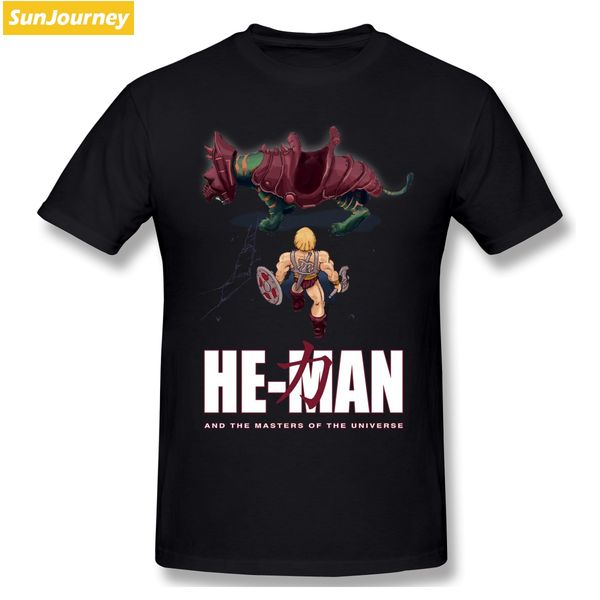 

retro он-man masters of the universe мужчины tshirt плюс размер o-шеи хлопка на заказ с коротким рукавом футболки мужчин