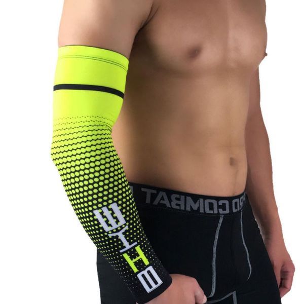 

basketball arm sleeve armguards quick dry uv protectin running elbow support arm warmers fitness elbow pad cycling sports safety, Black;gray