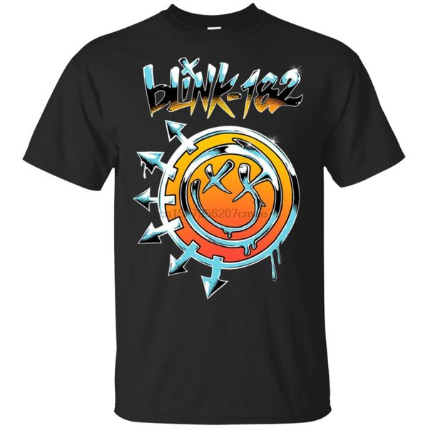 

punk rock t-shirt fun logo big smile black-navy short for men-women