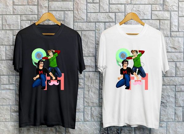 

new markiplier jacksepticeye vlogger mens white black shirt usa size s-xxxl zm1