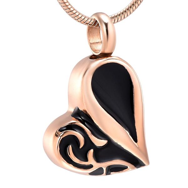 

chains ijd8216 stainless steel heart cremation urn ashes necklace keepsake waterproof memorial pendant, Silver