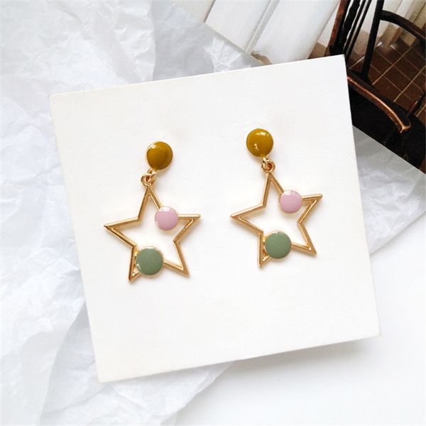 

south korea's new circular stitching earrings the banquet decoration earrings wholesale women fashion girl, Silver