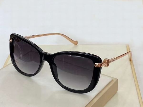 

luxu stones cat eye sunglasses black frame grey shaded 0875 women sunglasses occhiali da sole firmati with box, White;black