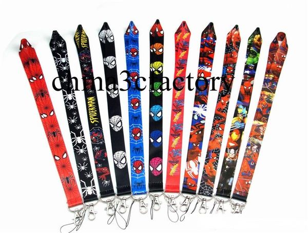 

super hero batman superman spiderman phone key chain neck strap keys camera id card lanyard phone strap
