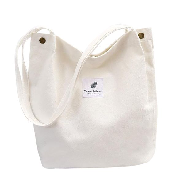 

women's corduroy canvas shoulder bag eco-friendly cloth handbag tote bag reusable shopping cotton lining