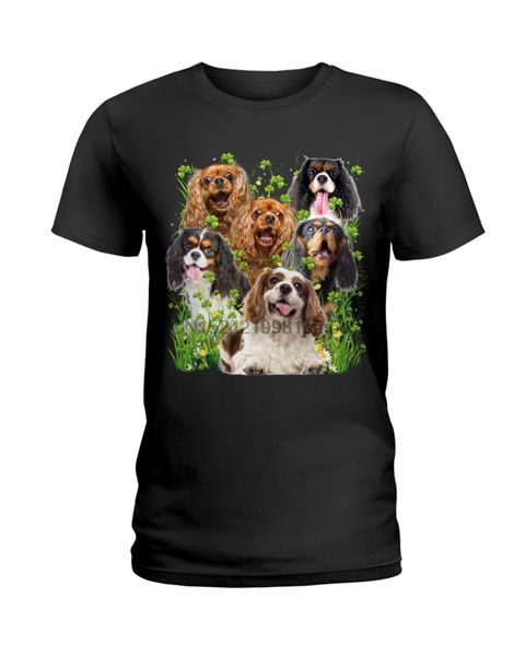 

мужчины t shirt кавалер кинг чарльз спаниель-четыре листа клевера (11) женские футболки
