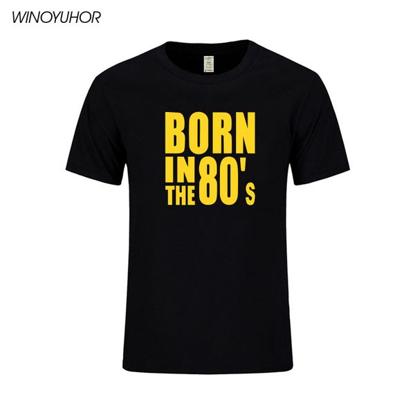 

born in the 80's letters printed t shirts men summer funny short sleeve t shirt men birthday gift retro tees