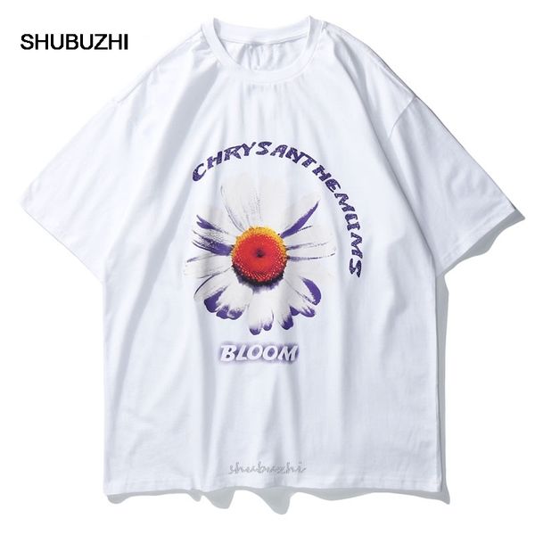 

gonthwid bloom chrysanthemums daisy flower print harajuku tshirts hip hop streetwear fashion casual short sleeve tees