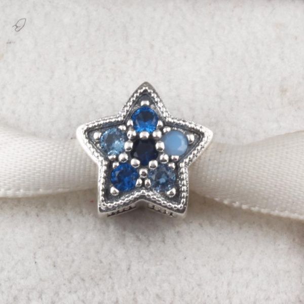 

zmzy blue crystal star подвеска змей цепь браслет оригинальная 925 стерлингового серебро шарма для женщин diy ювелирных изделий рождественск