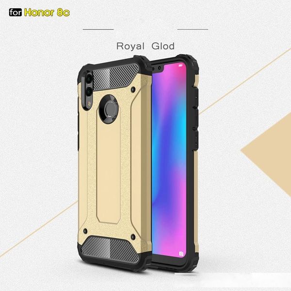 

shockproof heavy duty phone case anti scratch armor protective impact resistant silicone cover for honor 8c