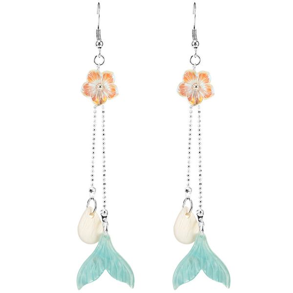 

chinese ethnic fashion ancient style long super fairy classical earrings for women tassel costume minimalist female ear jewelry, Silver