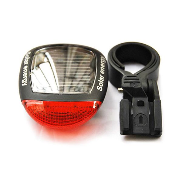 

new solar power bicycle bike rear tail lamp led light with clamp drop shipping