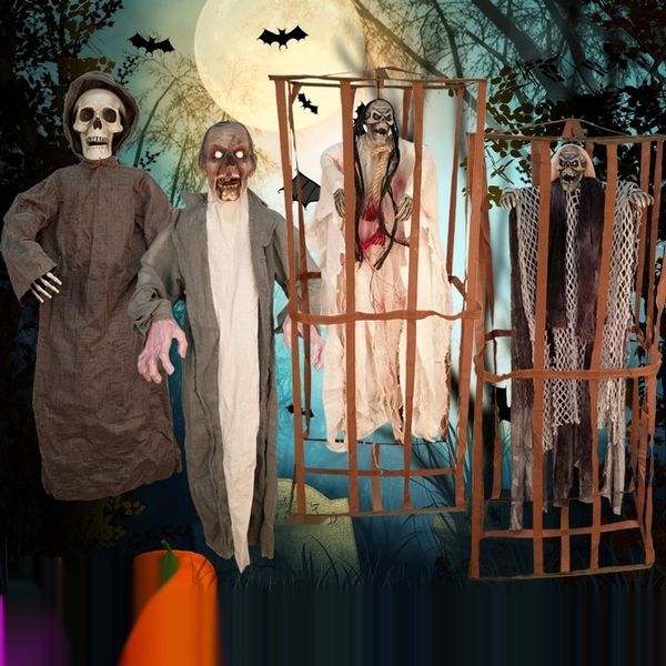 

halloween prop costumeclothing horror props bar shopping mall layout supplies haunted house large costume zombie voice control hanging ghost