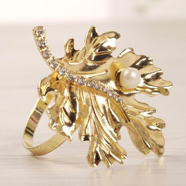 

15 styles pearl napkin buckle alloy deer napkin ring gold-plated butterfly flower napkin ring table decoration