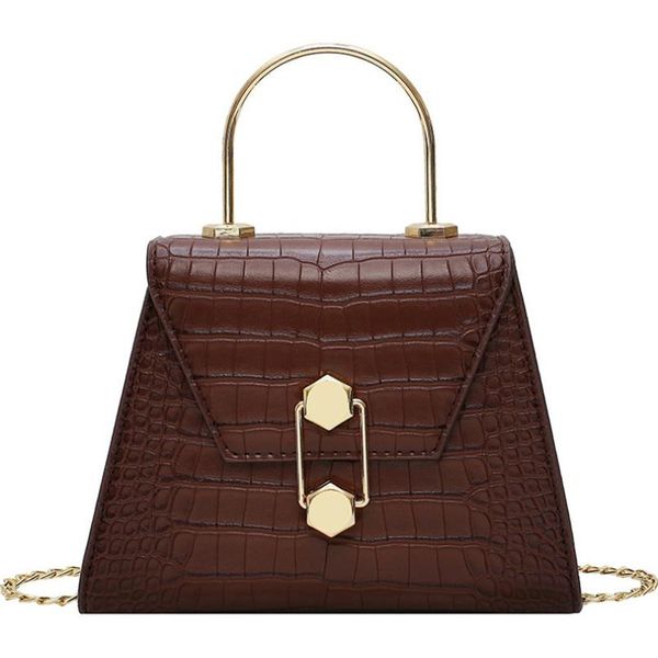 

fashion crossbody bags for women stone pattern pu leather small handbags with metal handle lady shoulder messenger bag 20#33