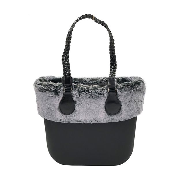 

4 in 1 o bag obag style waterproof eva body with weave handle trump print insert women rubber silicon bag women handbag