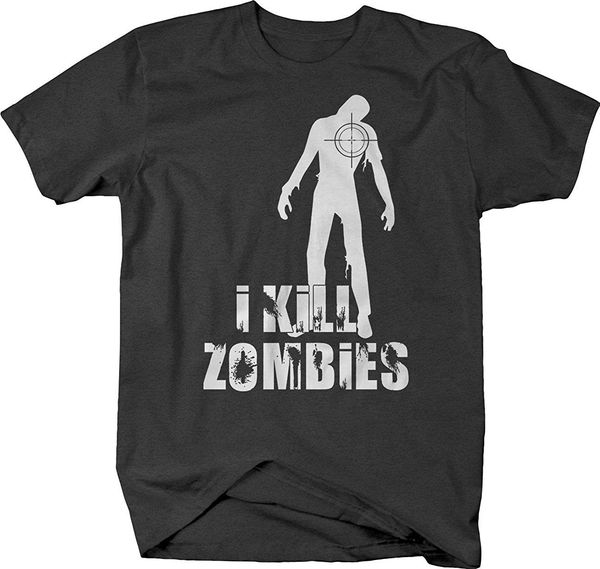 

новизна inc i kill zombies охота прогулка футболка 2018. мода короткого рукав черного t shirt печать футболки