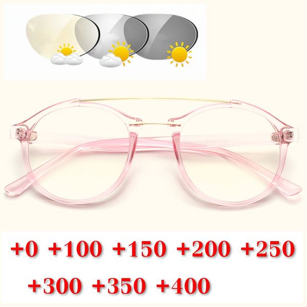

imitation wood round transition sunglasses pchromic reading glasses men diopter hyperopia anti-fatigue reading glasses fml, White;black