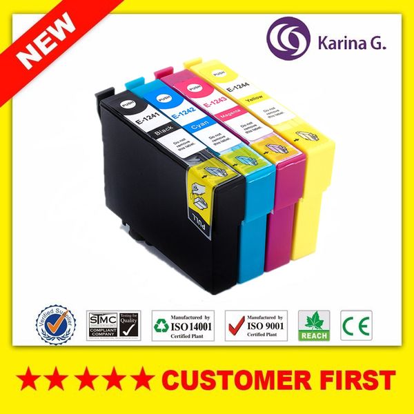 

ink cartridges compatible for t1241 t1242 t1243 t1244 cartridge nx125 nx127 nx130 nx230 nx330 nx420 nx430 workforce 320 323 etc.