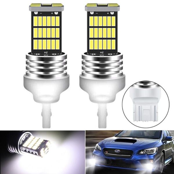 

2x 7443 7444 t20 w21/5w led light drl reversing led bulbs 12v 6500k white super bright 4014 smd for lada kalina granta vesta