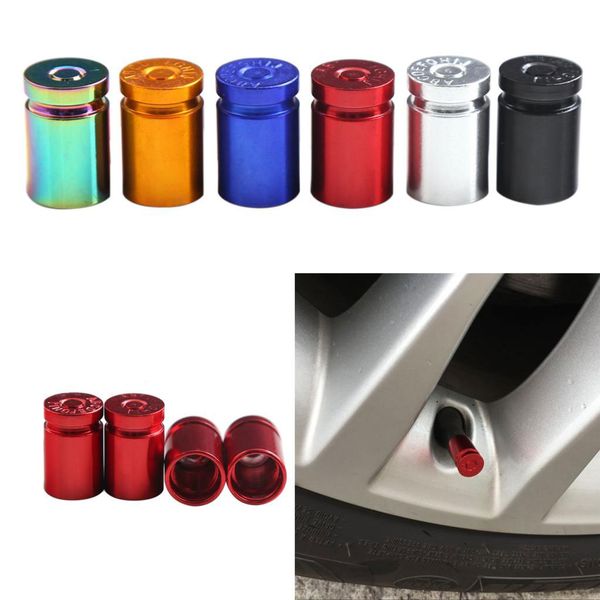 

4шт алюминиевого сплава тележка автомобиль колесо шина стволовых колпачки dust covers красного