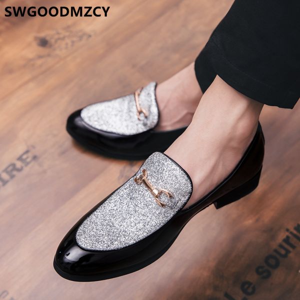 

wedding shoes men coiffeur corporate shoes for men loafers italian party classic evening dress sepatu slip on pria, Black