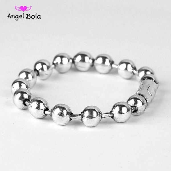 

buddha bracelet biba bangle jewelry women's motor bike chain motorcycle chain ancient silver color, Black