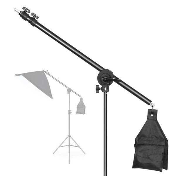 

tripods po studio adjustable cantilever stand cross arm with sand bag pivot clamp use for light accessories extension rod 135cm